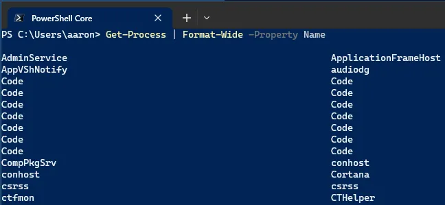 Format-Wide example.