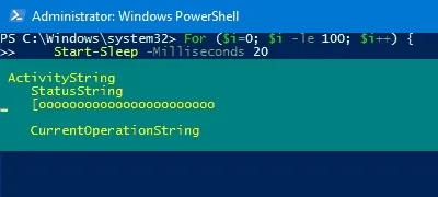 Console progress bar