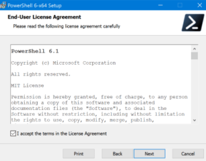 Install PowerShell Core on Windows