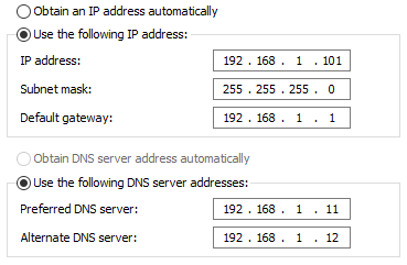 DNS Server Settings Screenshot