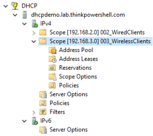 DHCP Scopes