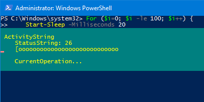 Roll your own PowerShell progress bar.